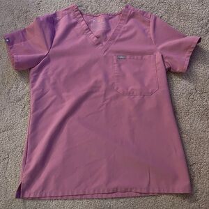 Figs Catarina scrub top chalk pink medium